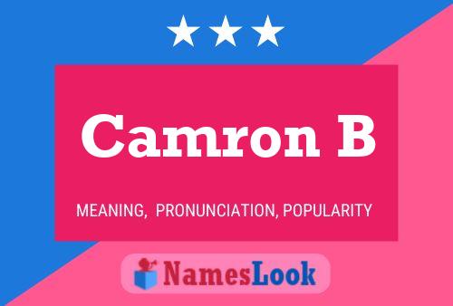 Poster del nome Camron B