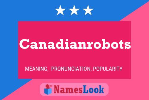 Poster del nome Canadianrobots