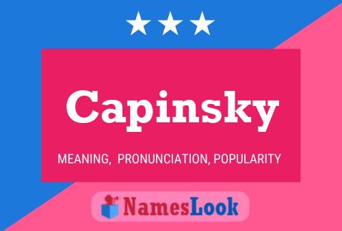 Poster del nome Capinsky