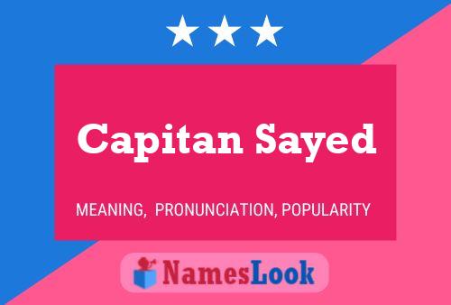 Poster del nome Capitan Sayed