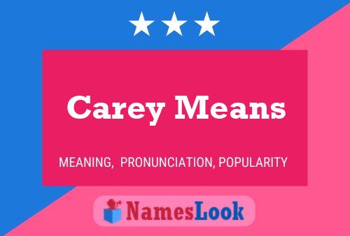 Poster del nome Carey Means