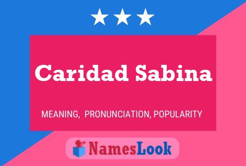 Poster del nome Caridad Sabina