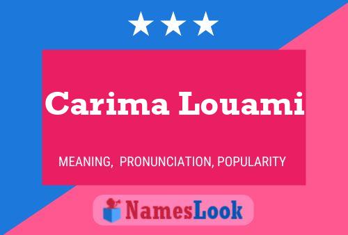 Poster del nome Carima Louami