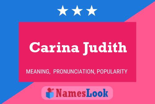 Poster del nome Carina Judith