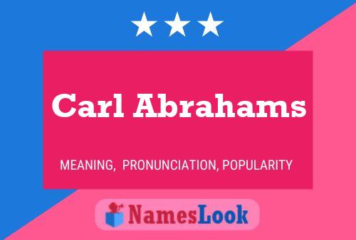 Poster del nome Carl Abrahams