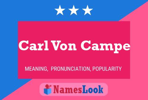 Poster del nome Carl Von Campe