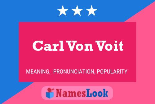 Poster del nome Carl Von Voit