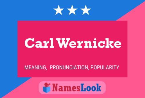 Poster del nome Carl Wernicke