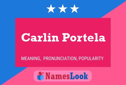 Poster del nome Carlin Portela