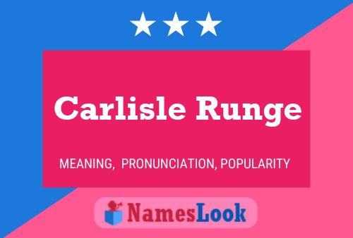 Poster del nome Carlisle Runge