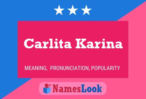 Poster del nome Carlita Karina