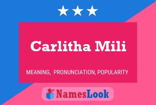 Poster del nome Carlitha Mili