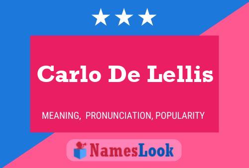 Poster del nome Carlo De Lellis