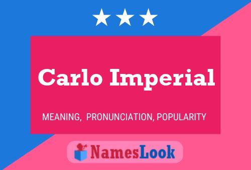 Poster del nome Carlo Imperial