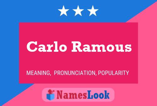 Poster del nome Carlo Ramous