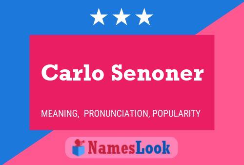 Poster del nome Carlo Senoner