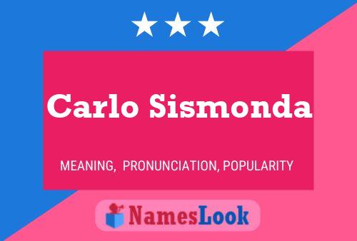 Poster del nome Carlo Sismonda