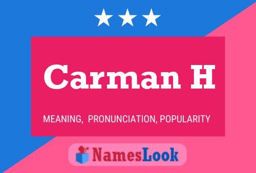 Poster del nome Carman H