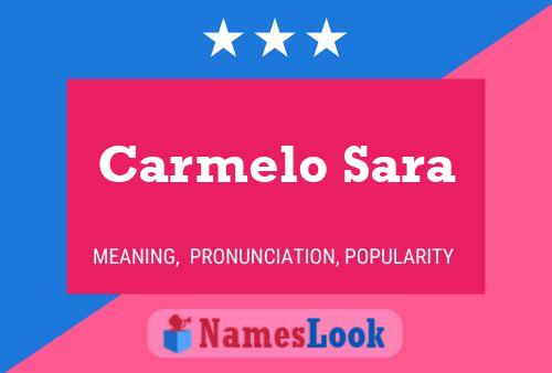 Poster del nome Carmelo Sara