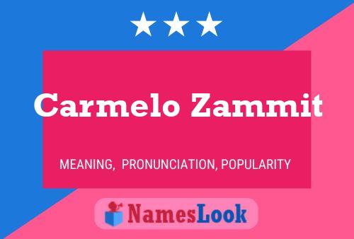 Poster del nome Carmelo Zammit