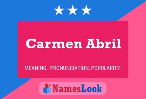 Poster del nome Carmen Abril