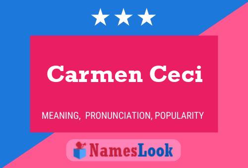 Poster del nome Carmen Ceci