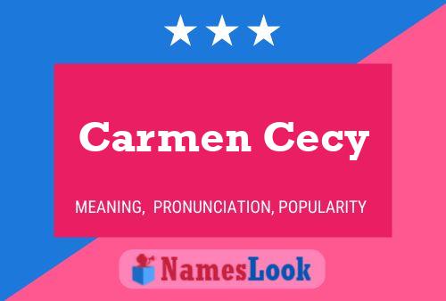 Poster del nome Carmen Cecy