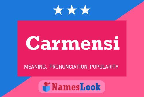 Poster del nome Carmensi