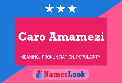 Poster del nome Caro Amamezi