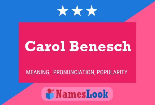 Poster del nome Carol Benesch