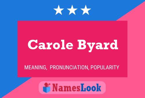 Poster del nome Carole Byard