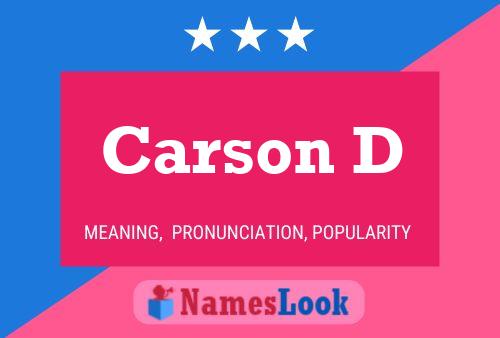 Poster del nome Carson D