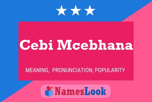 Poster del nome Cebi Mcebhana