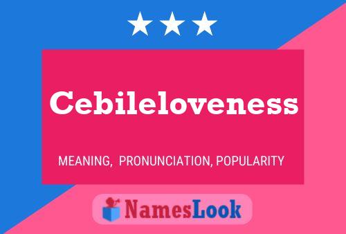 Poster del nome Cebileloveness