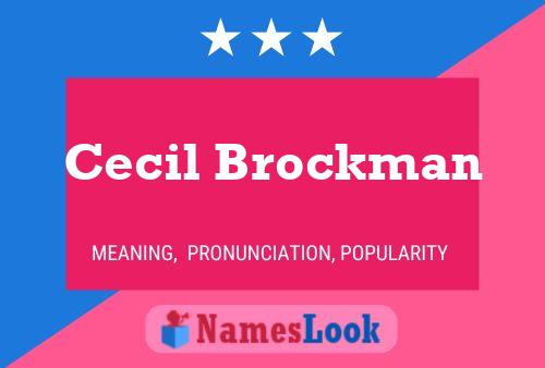 Poster del nome Cecil Brockman