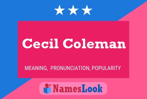 Poster del nome Cecil Coleman