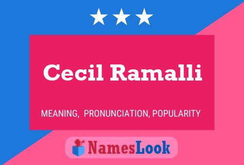 Poster del nome Cecil Ramalli