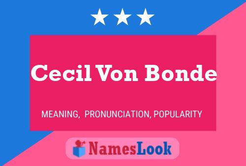 Poster del nome Cecil Von Bonde