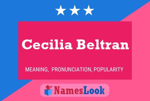 Poster del nome Cecilia Beltran