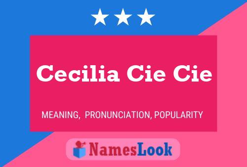 Poster del nome Cecilia Cie Cie