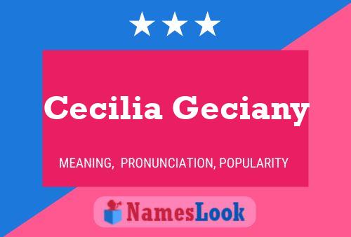 Poster del nome Cecilia Geciany