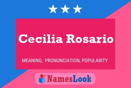 Poster del nome Cecilia Rosario