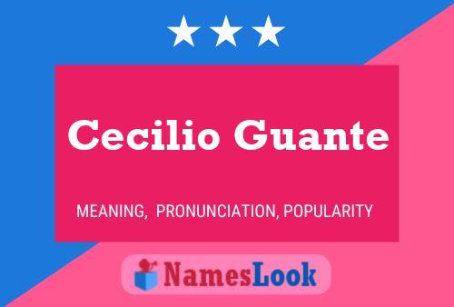 Poster del nome Cecilio Guante