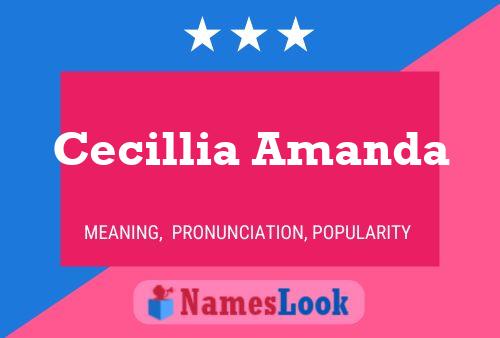 Poster del nome Cecillia Amanda