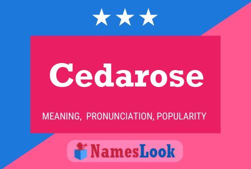 Poster del nome Cedarose