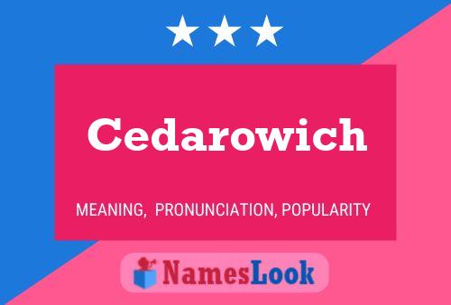 Poster del nome Cedarowich