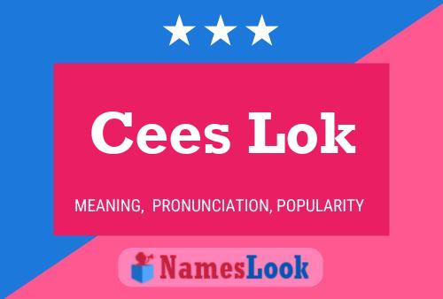 Poster del nome Cees Lok