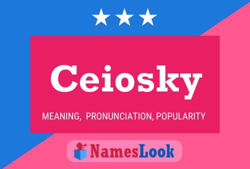 Poster del nome Ceiosky