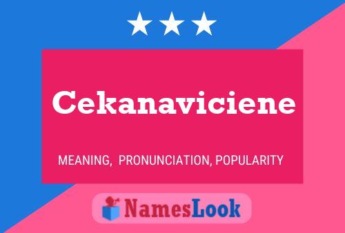 Poster del nome Cekanaviciene