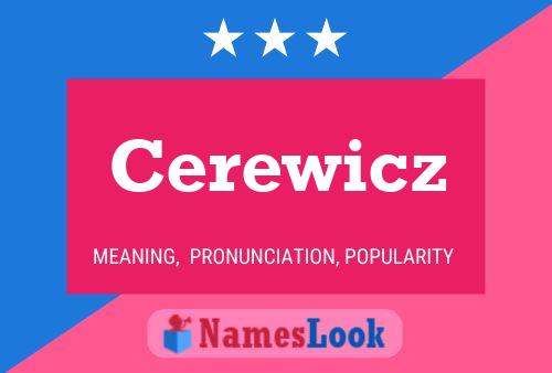 Poster del nome Cerewicz